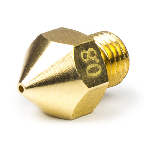 123-3D Creality M6x.75 brass nozzle, 0.80mm (123-3D version)  DAR00300 - 1