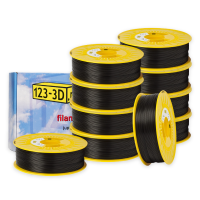 123-3D Filament 10-pack black 1.75 mm PLA 1.1 kg  DFE20322