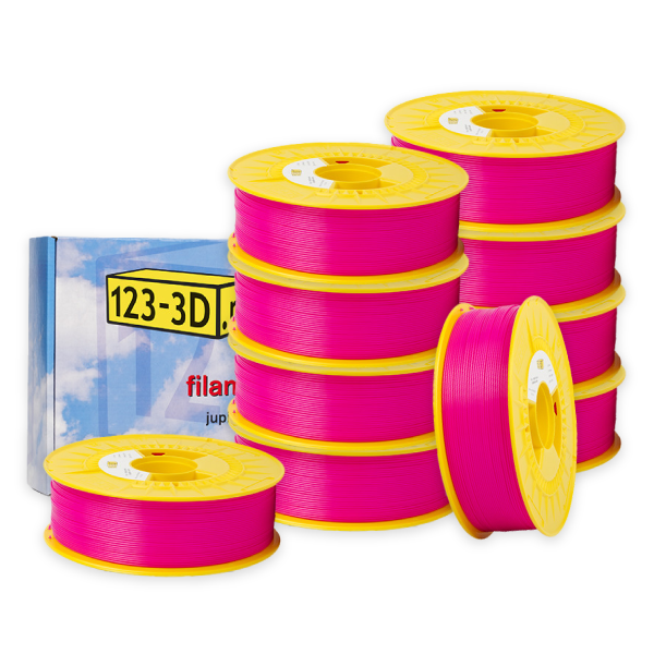 123-3D Filament 10-pack bright pink 1.75mm PLA 1.1kg  DFE20340 - 1