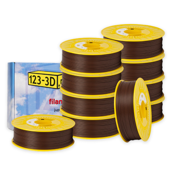 123-3D Filament 10-pack brown 1.75mm PLA 1.1kg  DFE20341 - 1