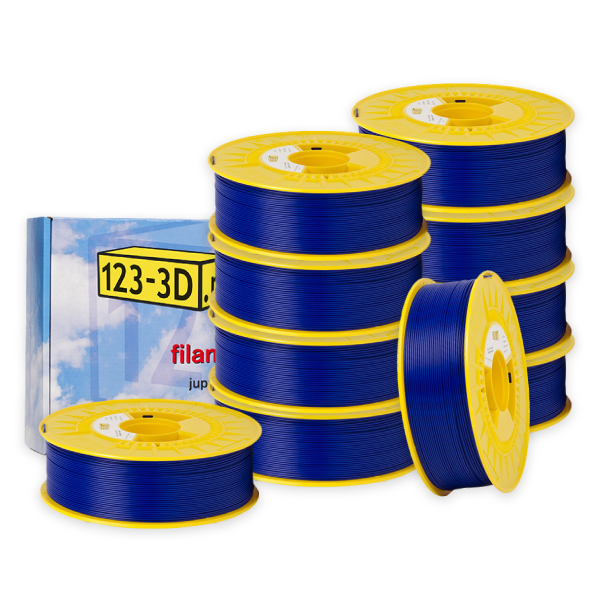 123-3D Filament 10-pack dark blue 1.75mm PLA 1.1kg  DFE20326 - 1