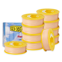 123-3D Filament 10-pack nude 1.75mm PLA 1.1kg  DFE20337