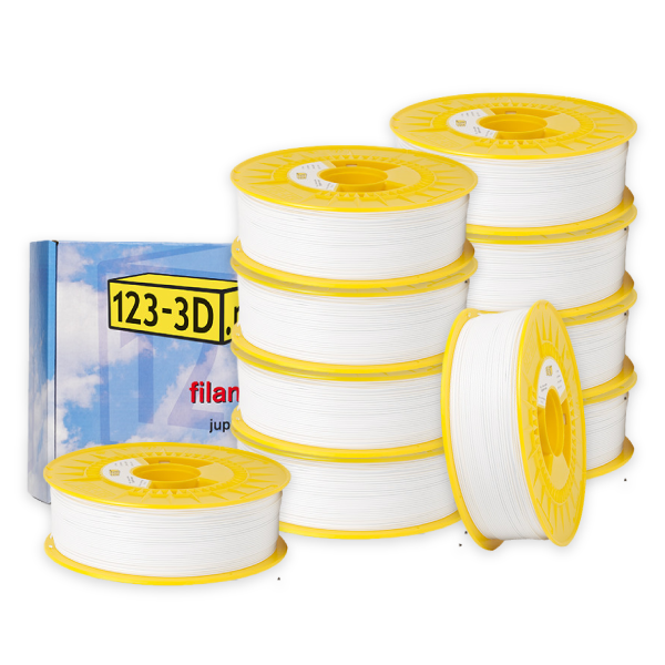 123-3D Filament 10-pack snow white 1.75mm PLA 1.1kg  DFE20328 - 1