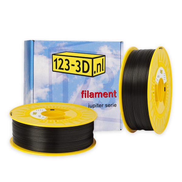 123-3D Filament 2-pack black 1.75mm PLA 1.1kg (Jupiter series)  DFE20285 - 1