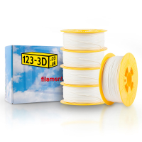 123-3D Filament Bulk Pack 5 x White PLA 1.75mm  1.1kg  DFE00051