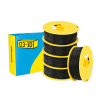 123-3D Filament PLA Black 1.75mm 5-pack 1kg  DHM10049