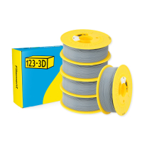 123-3D Filament PLA Grey 1.75mm 5-pack 1kg  DHM10013