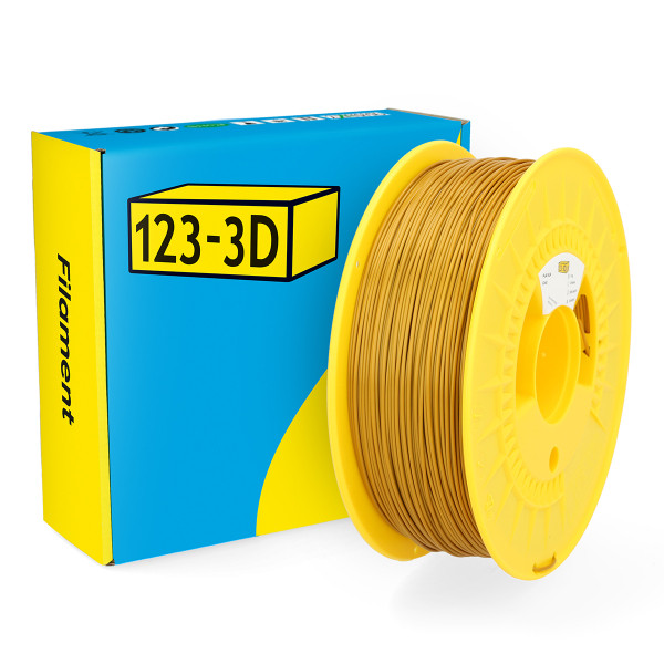 123-3D Filament PLA Silk Gold 1.75mm 1kg  DHM00069 - 1