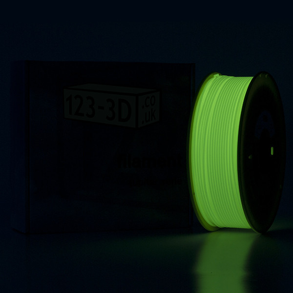 123-3D Filament glow in the dark green 2.85 mm PLA 1.1 kg (own-brand)  DFP01057 - 2