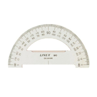 123-3D Linex transparent 180° protractor, 100mm 100413011 224519