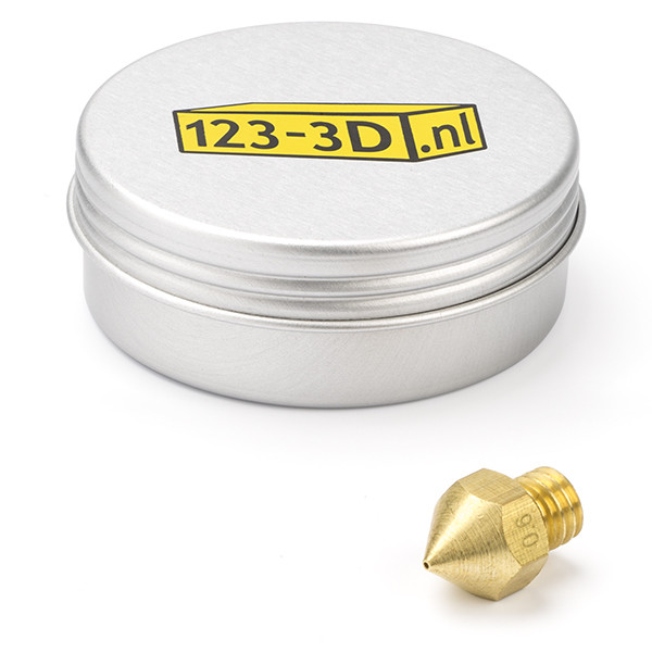 123-3D MK8 brass nozzle, 1.75mm x 0.6mm  DAR00767 - 1