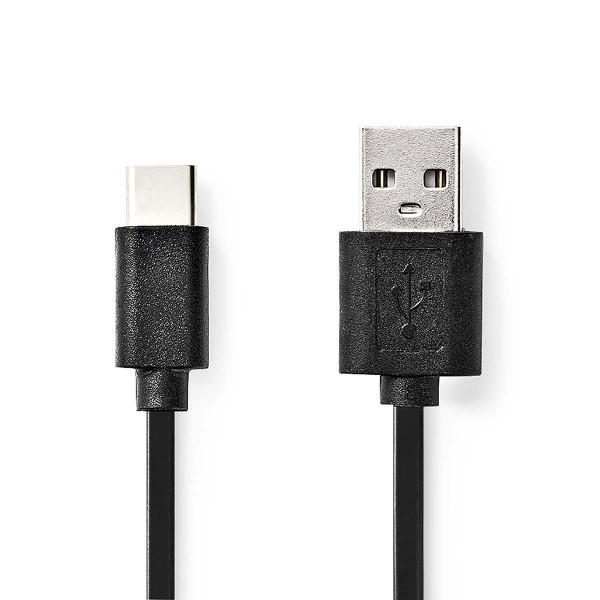 123-3D USB A to C black cable, 100cm  DAR00551 - 1