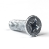 Zinc-plated metal countersunk head screw, M3 x 12mm (50-pack)