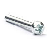 Zinc-plated metal round head screw, M2 x 16mm (50-pack)