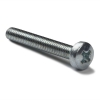 Zinc-plated metal round head screw, M3 x 16mm (50-pack)