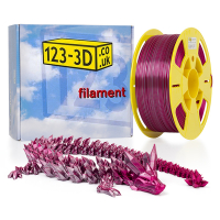 123-3D chameleon red-silver PLA filament 1.75mm, 1kg  DFP11070