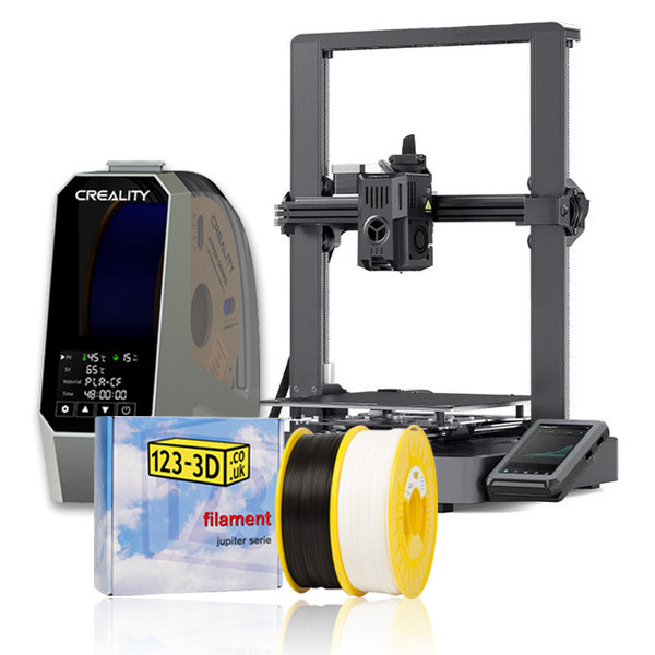 Creality3D Creality 3D Ender 3 V3 KE 3D-printer + 123-3D Black PLA 1,1 kg + Creality Filament Dryer  DKI00294 - 1