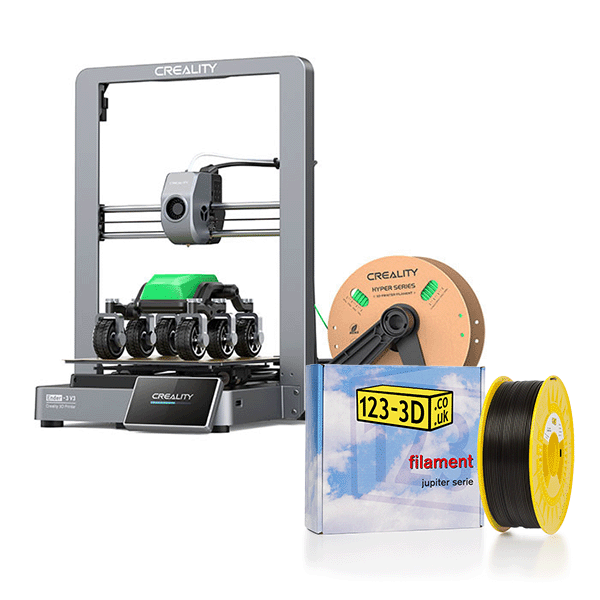 Creality3D Creality 3D Ender 3 v3 3D Printer + 1.1kg Black PLA  DKI00267 - 1