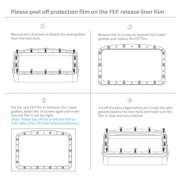 Elegoo Mars 4 DLP PFA Film (5 pieces) 50.102.0120 DAR01497 - 5