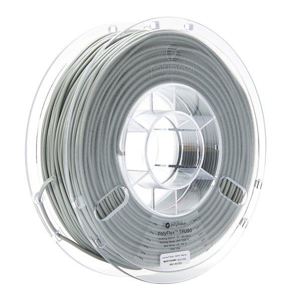 Polymaker PolyFlex grey TPU90 filament 2.85mm, 0.75kg 70831 PD02008 PM70831 DFP14017 - 1