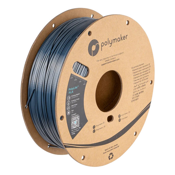 Polymaker PolyLite Silk PLA filament 1.75 mm Chrome 1 kg PA03009 DFP14336 - 1