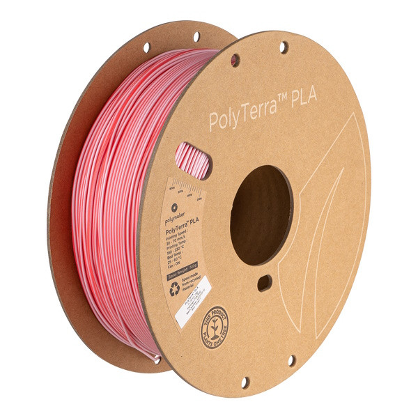 Polymaker PolyTerra Dual PLA filament 1.75 mm Flamingo (Pink-Red) 1 kg PA04017 DFP14388 - 1