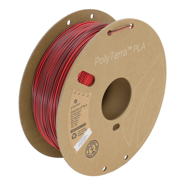 Polymaker PolyTerra Dual PLA filament 1.75mm Shadow Red (Black-Red) 1kg PA04022 DFP14383 - 2