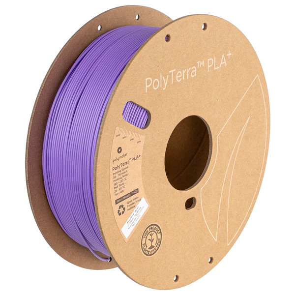 Polymaker PolyTerra PLA+ filament 1.75 mm Purple 1 kg PA05003 DFP14362 - 1