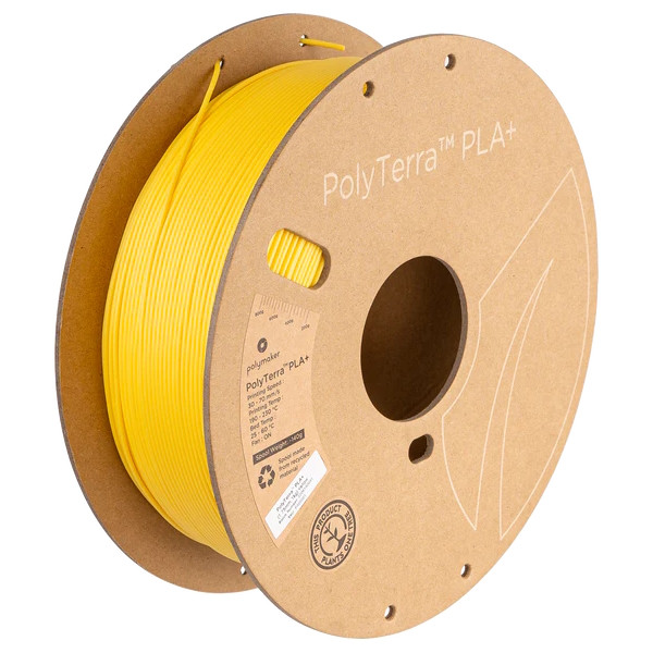 Polymaker PolyTerra PLA+ filament 1.75 mm Yellow 1 kg PA05001 DFP14360 - 1