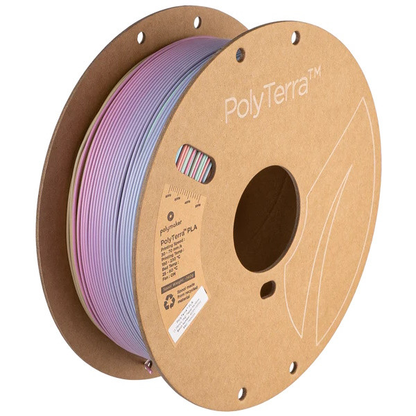 Polymaker PolyTerra Pastel Rainbow PLA filament 1.75mm 1kg PA04029 DFP14393 - 1