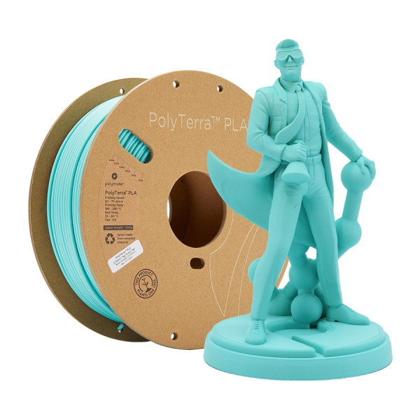 Polymaker PolyTerra arctic teal PLA filament 1.75mm, 1kg 70844 DFP14164 - 1