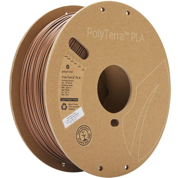 Polymaker PolyTerra earth-brown PLA filament 1.75mm, 1kg PM70907 DFP14235 - 1