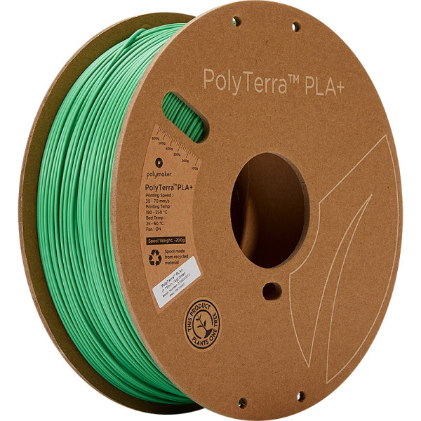 Polymaker PolyTerra green PLA+ filament 1.75mm, 1kg PM70950 DFP14247 - 1