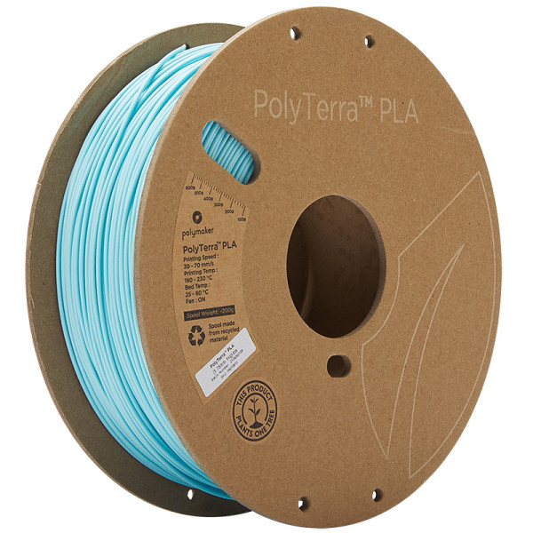 Polymaker PolyTerra ice PLA filament 1.75mm, 1kg PM70910 DFP14236 - 1