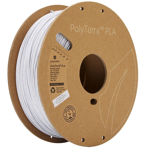 Polymaker PolyTerra marble-white PLA filament 1.75mm, 1kg PM70941 DFP14234 - 1