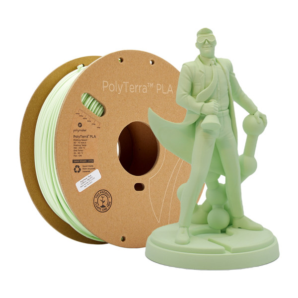 Polymaker PolyTerra mint green PLA filament 1.75mm, 1kg PM70869 DFP14162 - 1