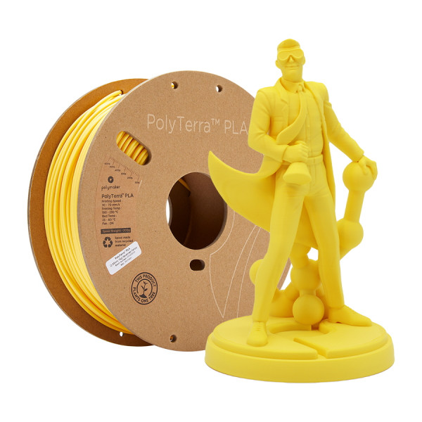 Polymaker PolyTerra savannah yellow PLA filament 1.75mm, 1kg PM70850 DFP14146 - 1