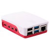 Raspberry Pi 4 red and white housing