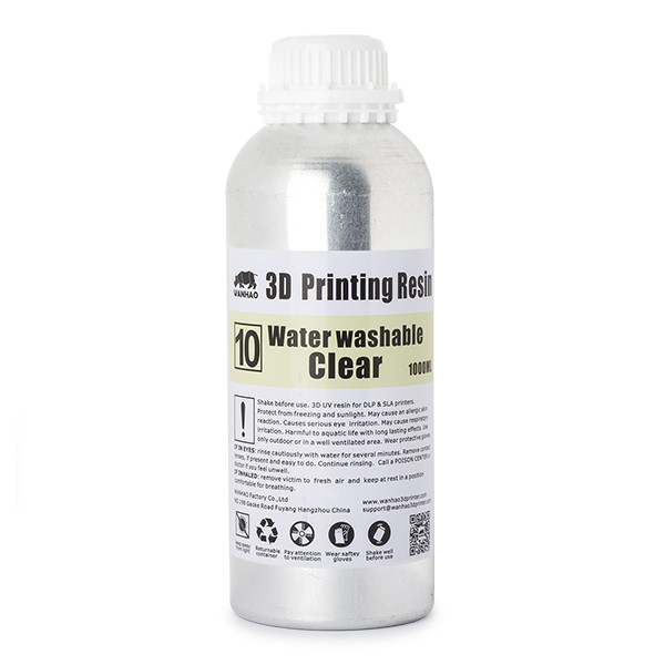 Wanhao transparent water washable UV resin, 1000ml 0308236 DLQ02032 - 1