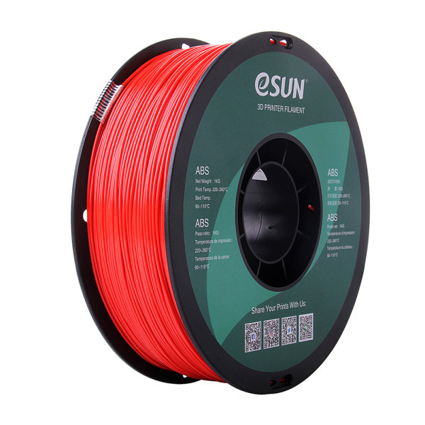 eSun ABS filament 1.75 mm Red 1kg ABS175R1 DFE20005 - 1