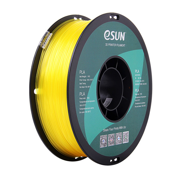 eSun PLA filament 1.75mm Glass Lemon 1kg PLA175GLY1 DFE20065 - 1