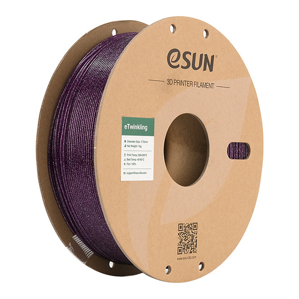 eSun eTwinkling filament 1.75 mm Purple 1 kg  DFE20269 - 1