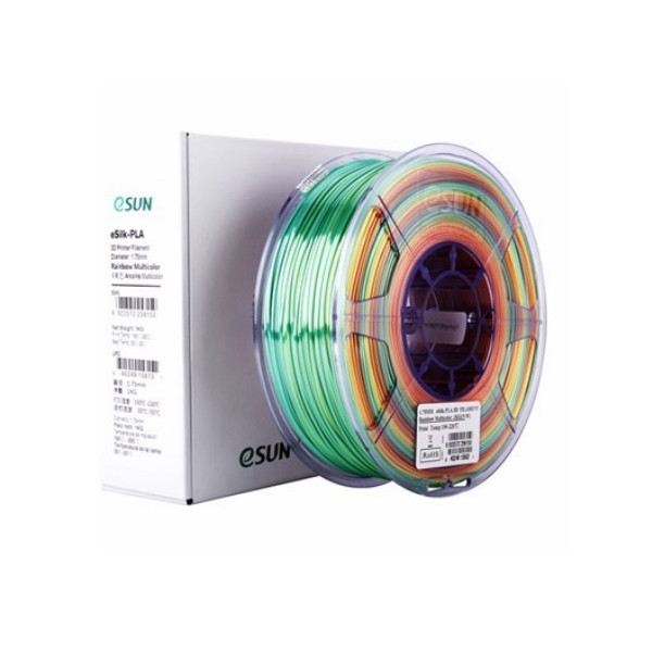 eSun eSilk PLA Filament (Rainbow) 1.75mm 1kg